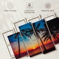 thumbnail image 6 of Elephant Stock Perfect Beach Sunset Wall Art - Horizontal Multi Panel Canvas - Living Room Wall Decor - Beach Multi Panel - Brown And Orange Decor - 43" x 27", 6 of 8