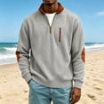 thumbnail image 4 of Stamzod Quarter Zip Men Corduroy Sweatshirt Color Block Long Sleeve Pullover Sweatshirts 2026 Fall Fashion Oversized Sweat Shirt Gray B XXL, 4 of 6