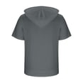 thumbnail image 3 of Pantalones para Hombres Cortos Casual Sólido Manga Corta Blusa con Capucha, Top de Bolsillo con Ajuste Suelto para Uso Al Aire Libre Y Diario, Tela de Poliéster, 3 of 8