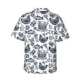 thumbnail image 3 of Goofa Chicken And Fish Hawaiian Shirt for Men, Unisex Summer Beach Casual Short Sleeve Button Down Shirts,Aloha Tropical Floral print shirt-XX-Large, 3 of 9