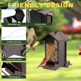 thumbnail image 2 of Comedero para pájaros FETUSI, a prueba de ardillas, metal, 2,27 kg de capacidad, color marrón, 2 of 8