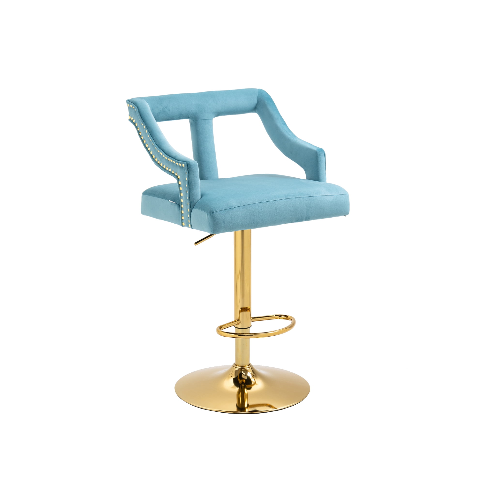 Height Adjustable Bar Stools with Back and Footrest, Counter Height Bar