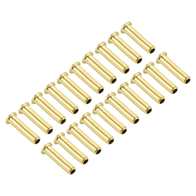 Unique Bargains 2.5mm Tube Brass Compression Fittings, 20 Pack Insert Compression Sleeve Fitting