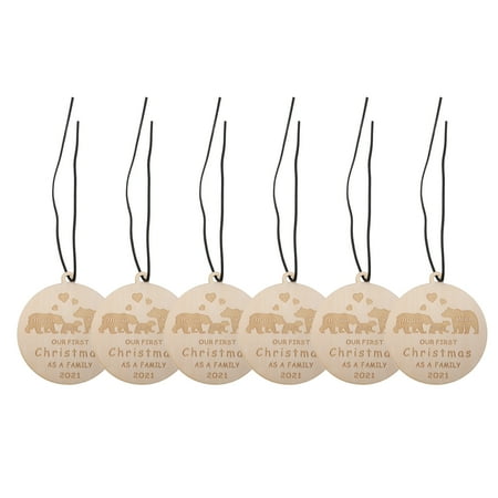 

NUOLUX 6pcs Xmas Hanging Ornament First Christmas Pendant Family First Holiday Pendant
