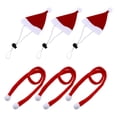 thumbnail image 3 of 1 juego de gorro y bufanda navideños ajustables para mascotas pequeñas (rojo), 3 of 7