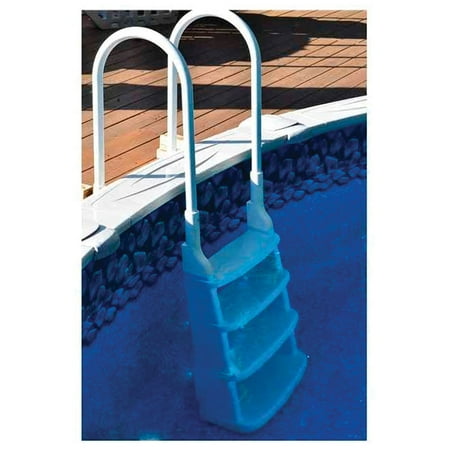 Blue Wave Snap-Lock Deck Ladder for Above-Ground Swimming Pools in White – 60-in Max