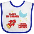 thumbnail image 3 of Inktastic I Love My Granny to the Moon and Back Boys or Girls Baby Bib, 3 of 4