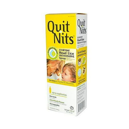 Hylands Quit Nits Head Lice Homeopathic Preventive Spray, Non-toxic, 4