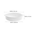thumbnail image 5 of PTOOTP White Ceramic Round Baking Dish with Handles Oven Safe Cookware Set 1 Piece, 5 of 8