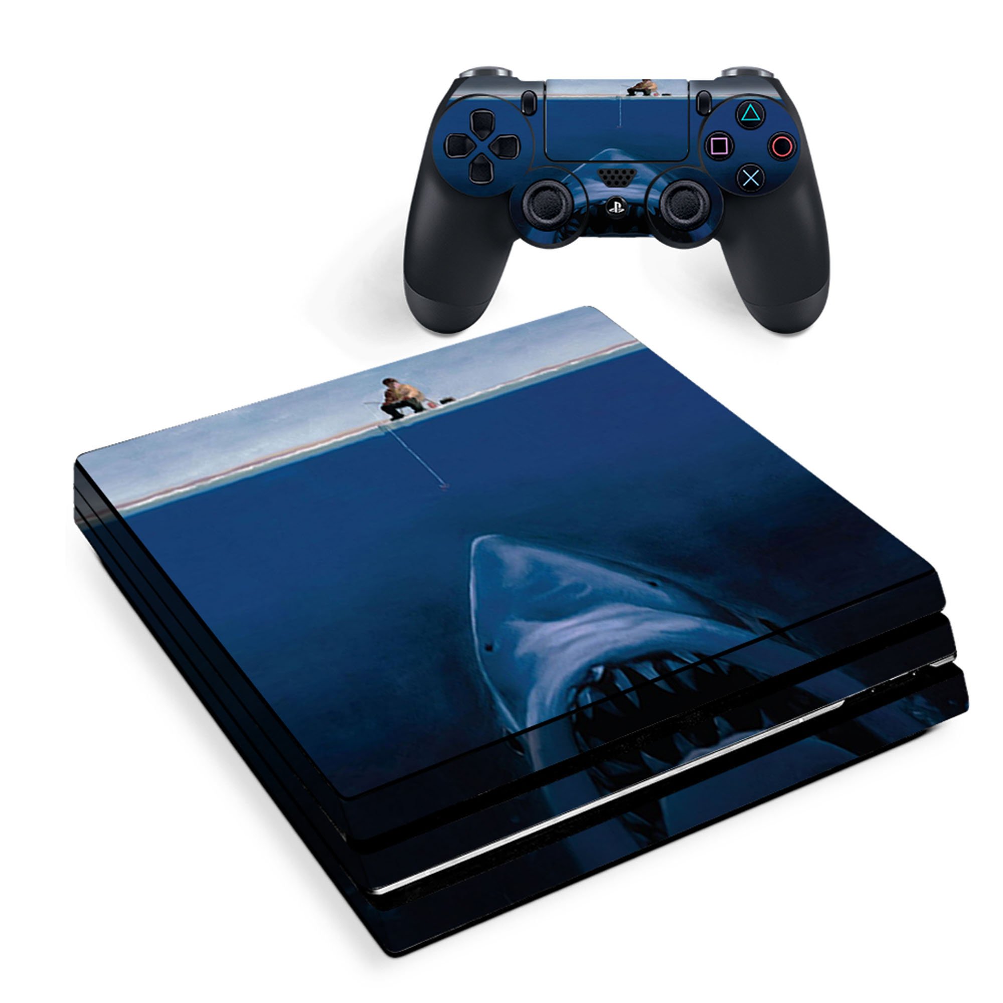 Skin for Sony PS4 Pro Console Decal Stickers Skins Cover Jaws Great