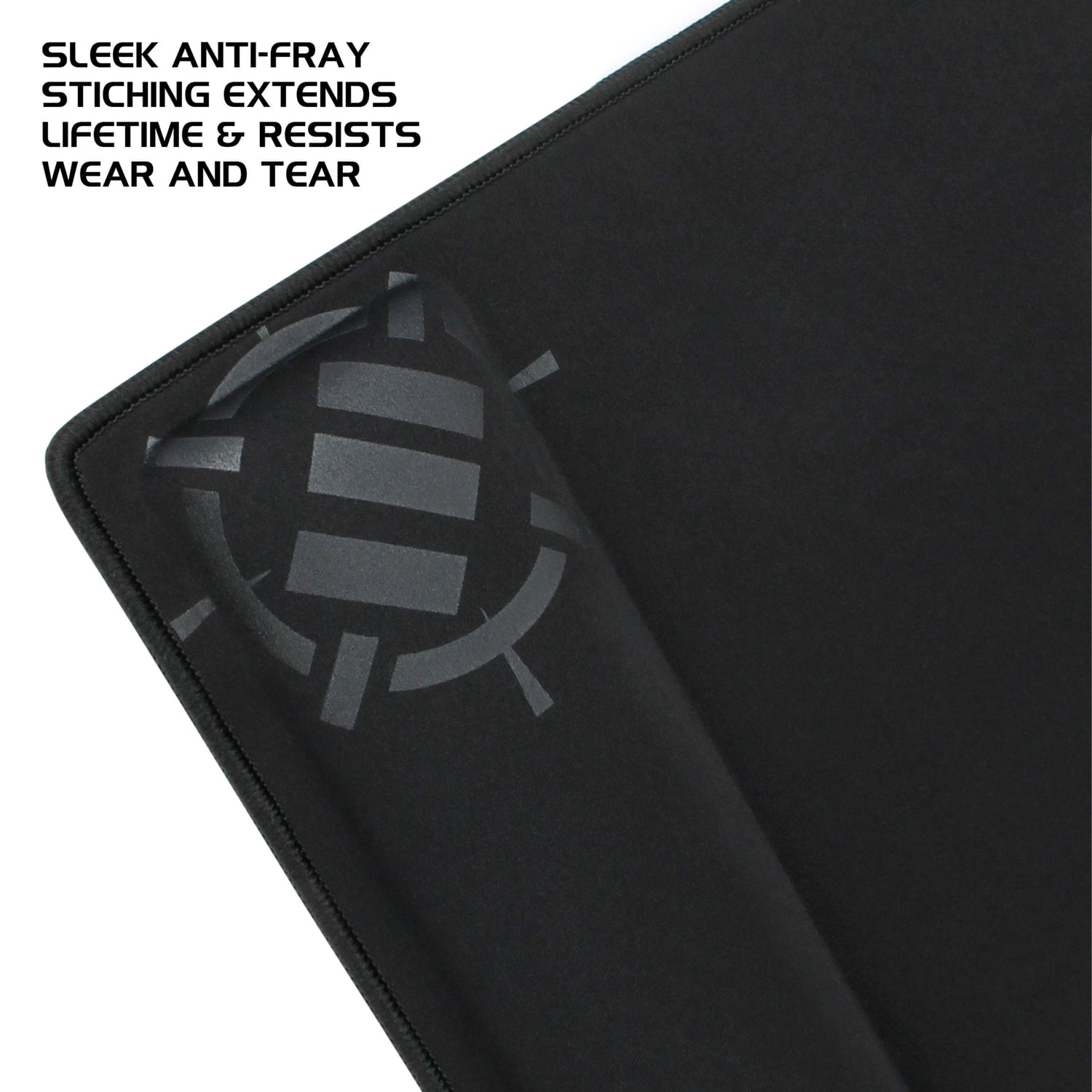 ENHANCE Large Extended Gaming Mouse Pad with Memory Foam Wrist Rest Support (31.5 x 13.78 x 1 inches) - Anti-Fray Stitching & Premium Soft Tracking Mat Surface (Black)