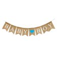 thumbnail image 3 of Shimmer Anna Shine BABY BOY Burlap Banner for Baby Shower Decorations and Gender Reveal Party (Blue), 3 of 3
