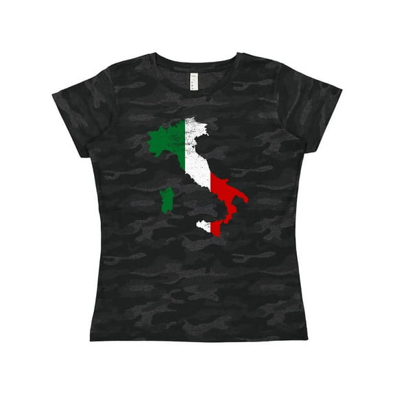 Inktastic Italian Map Flag Women's T-Shirt