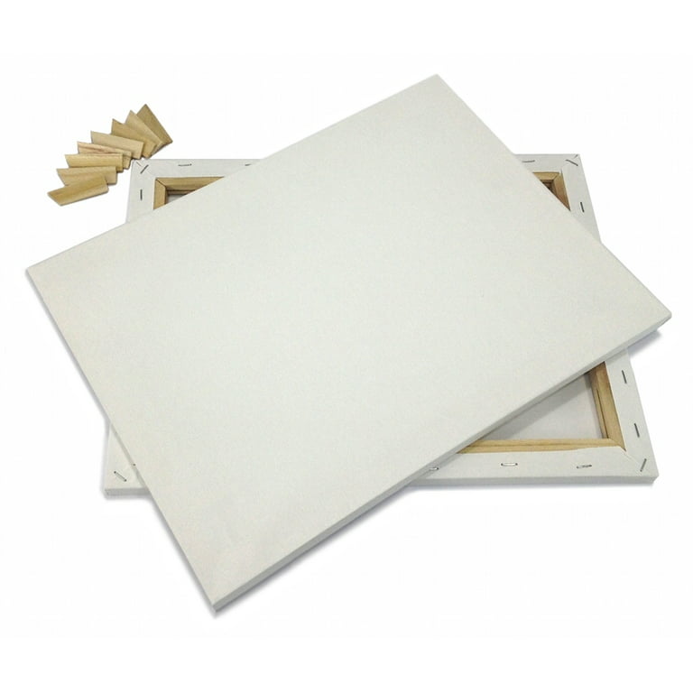Lot of 4 Artist Canvases 12 x 16 Framed Stretched Cotton Cloth- Blank Set Pack
