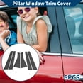 thumbnail image 2 of Unique Bargains Door Pillar Window Trim for Jeep Cherokee 2014-2020 Front Rear Left Right Anti Scratch Sticker Pillar Posts Door Outer Exterior Cover 6 Pcs Black Carbon Fiber, 2 of 8