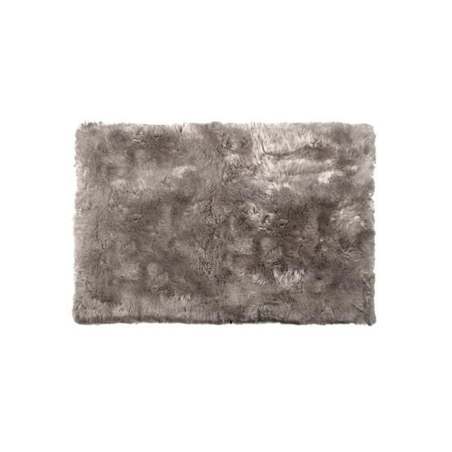 HomeRoots 317034 4 x 6 in. Sheepskin Long-Haired Double Rug - Taupe