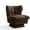 Brown, variant on Modern Chenille Swivel Accent Chair – 360° Lounge Chair with Oversized Base, 20.8'' Wide Seat, Thick Cushioning, 300lb Max Load, Comfortable Reading & Side Chair for Living Room, Bedroom, Office