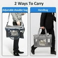 thumbnail image 6 of Small Animal Carrier Bag, Guinea Pig Rabbit Travel Carrier Breathable Mesh Window Pet Portable Hand Bag for Hamster Bird Bunny Bearded Dragon Kitty and Etc (Grey), 6 of 21