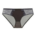 thumbnail image 2 of Underwear French Thin Mesh Lace Panties Womens Sheer Low Waist Bikini Underpants Boy Short Underwear for Women Black M, 2 of 9