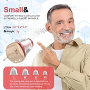 Hearing Aids for Seniors, Invisible Hearing Amplifiers with Noise Cancelling, Rechargeable Hearing Aids, Comfort In-ear Hearing Devices for Severe Hearing Loss Adults