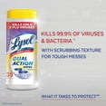 thumbnail image 2 of Lysol Dual Action White & Purple Disinfecting Wipes Citrus Scent, 9.8oz, 35 Count, Cloth, 2 of 10