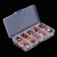 thumbnail image 3 of 200x Car Drain Bolt Crush Washers Copper Oil Plug Gasket Seal Rings Assorted Set, 3 of 10