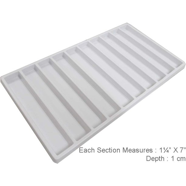 Plastic White Tray Insert with 10 Sections (Pack of 2) TJ0504109