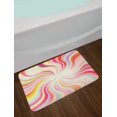 thumbnail image 2 of Pastel Bath Mat, Abstract Sunburst Design Wavy Lines Sixties Seventies Style Psychedelic Retro Rays, Non-Slip Plush Mat Bathroom Kitchen Laundry Room Decor, 29.5 X 17.5 Inches, Multicolor, Ambesonne, 2 of 2