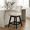 White-PU Leather, variant on DRLOVELY Swivel Bar Stool, 26" Modern Counter Height Upholstered Pub Chairs with Solid Wood Legs & High Back for Kitchen Island, Black
