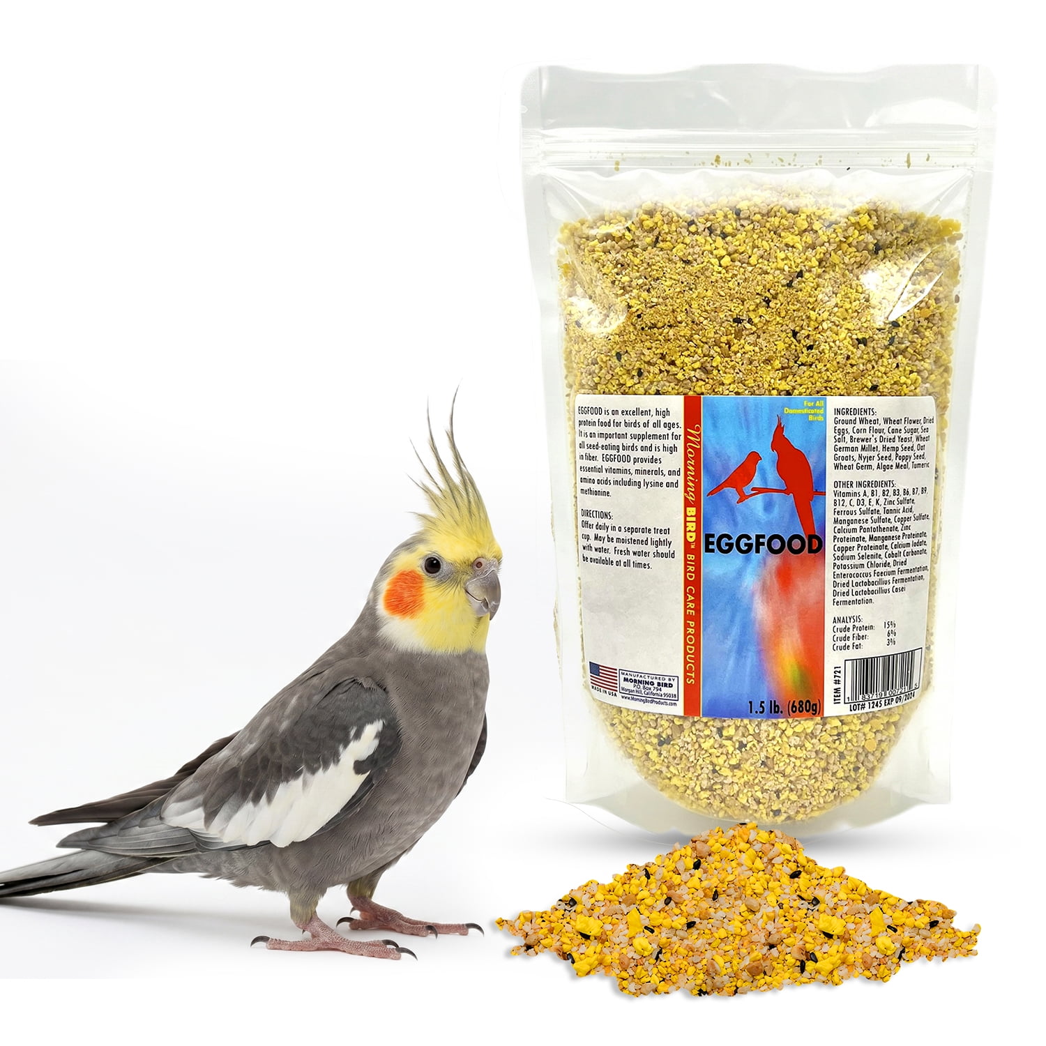 Morning Bird Miracle Meal Bird Food, Soft Food with Vitamins and Minerals, 1.5 lb