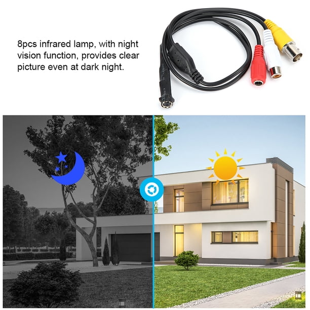 Cámara 2500TVL - Cámara con lámpara infrarroja de 8 piezas - CCTV de seguridad AHD con diseño de visión nocturna para protección de seguridad en el hogar