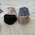 thumbnail image 3 of CoCopeaunts INS Japanese Lamb Wool Bucket Hat Irregular Stripes Warm Fisherman Hat Autumn and Winter Korean Fashion Plush Basin Gorros, 3 of 8
