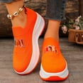 thumbnail image 2 of Platform Walking Shoes for Women Breathable Knit Slip on Loafers Casual Orthopedic Fashion Sneakers, 2 of 6