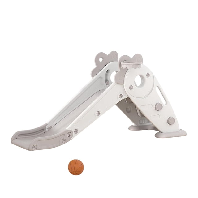 Tobogán para niños, juguetes interactivos, juguetes para juegos, fácil montaje, escaleras de tobogán plegables independientes, exteriores, preescolar, C blanca