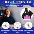 thumbnail image 2 of 3 Packs Airplane Foot Hammock, Footrest for Plane Travel Adjustable Plane Travel Airplane Foot Hammock Travel Essentials to Reduce Feet Swelling and Soreness (Blue), 2 of 7