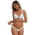 thumbnail image 4 of DARING DIVA Women's Low Rise Maternity Underwear Under the Bump Panties 2XL Beige, 4 of 6