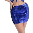 thumbnail image 3 of Aboser Sparkly Sequin Skirts for Women Trendy Party Club Skirt Shimmer Glitter Mini Skirts Slimming High Waist Bodycon Skirt, 3 of 5
