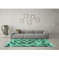 thumbnail image 3 of Ahgly Company Indoor Rectangle Abstract Turquoise Blue Modern Area Rugs, 6' x 9', 3 of 4