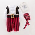 thumbnail image 3 of Traje de fiesta para niños Traje de niño Traje de actuación de capitán pirata de Halloween para bebé, 3 of 6