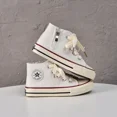 thumbnail image 3 of Zapatos de lona para niños, calzado informal de alta calidad para niños y niñas, fondo suave, bola blanca para bebé, versión coreana, primavera y otoño, 2024, 3 of 5