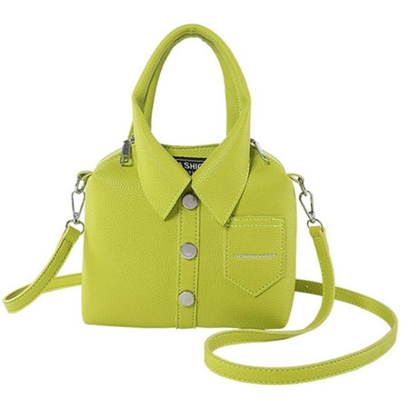ZYHARUKO Crossbody Bag for Women Fashion PU Leather Funny Shirt Shape Shoulder Purse Top Handle Handbag with Adjustable Strap