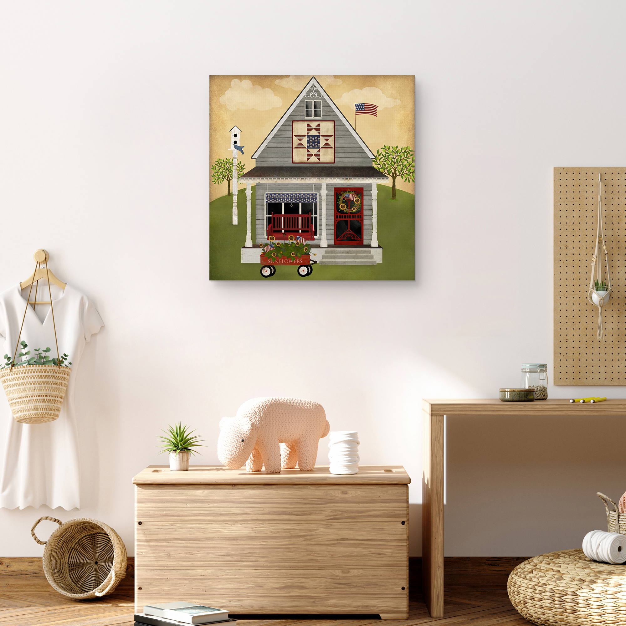 Americana House 2 by Beth Albert Canvas Art Print
