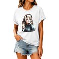 thumbnail image 3 of Womens Dolly Shirts Country Music Legend T-Shirt Crewneck Short Sleeve Shirt Vintage Graphic Tee Loose Fit T-Shirt Casual Tops 2XL, 3 of 5