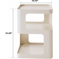 thumbnail image 4 of Side Table, Small End Table, Modern Nightstand, Accent Bedside Table, 3 Tier Night Stands, Metal Bed Side Table for Living Room Bedroom Outdoor Entryway, No Assembly Required, 4 of 8