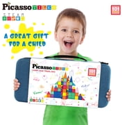 PicassoTiles 101PCS Magnetic Tile Building Blocks, STEM Toy Set with Storage Case, Educational Construction Kit for Kids 3+, Travel Carry Bin