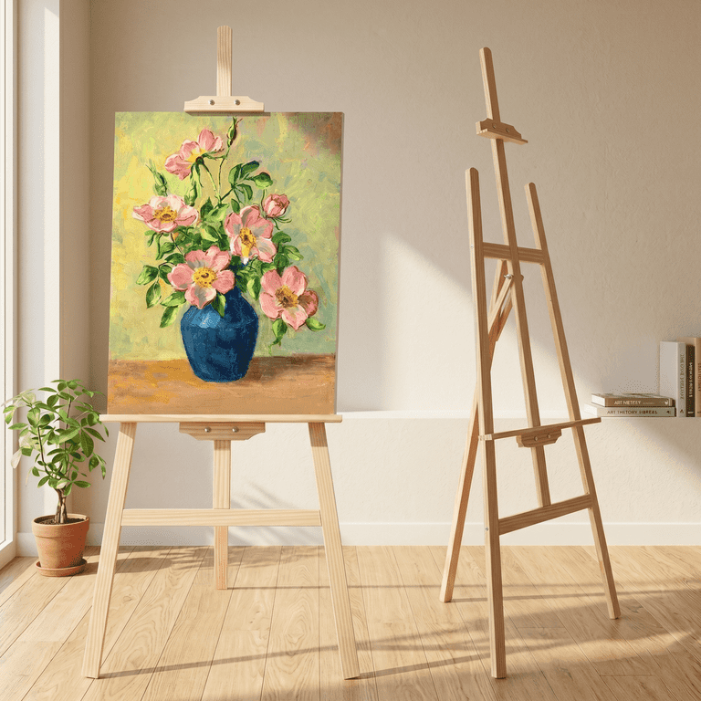 LAVFOX Adjustable Wooden Art Easel Stand, Folding photo 1