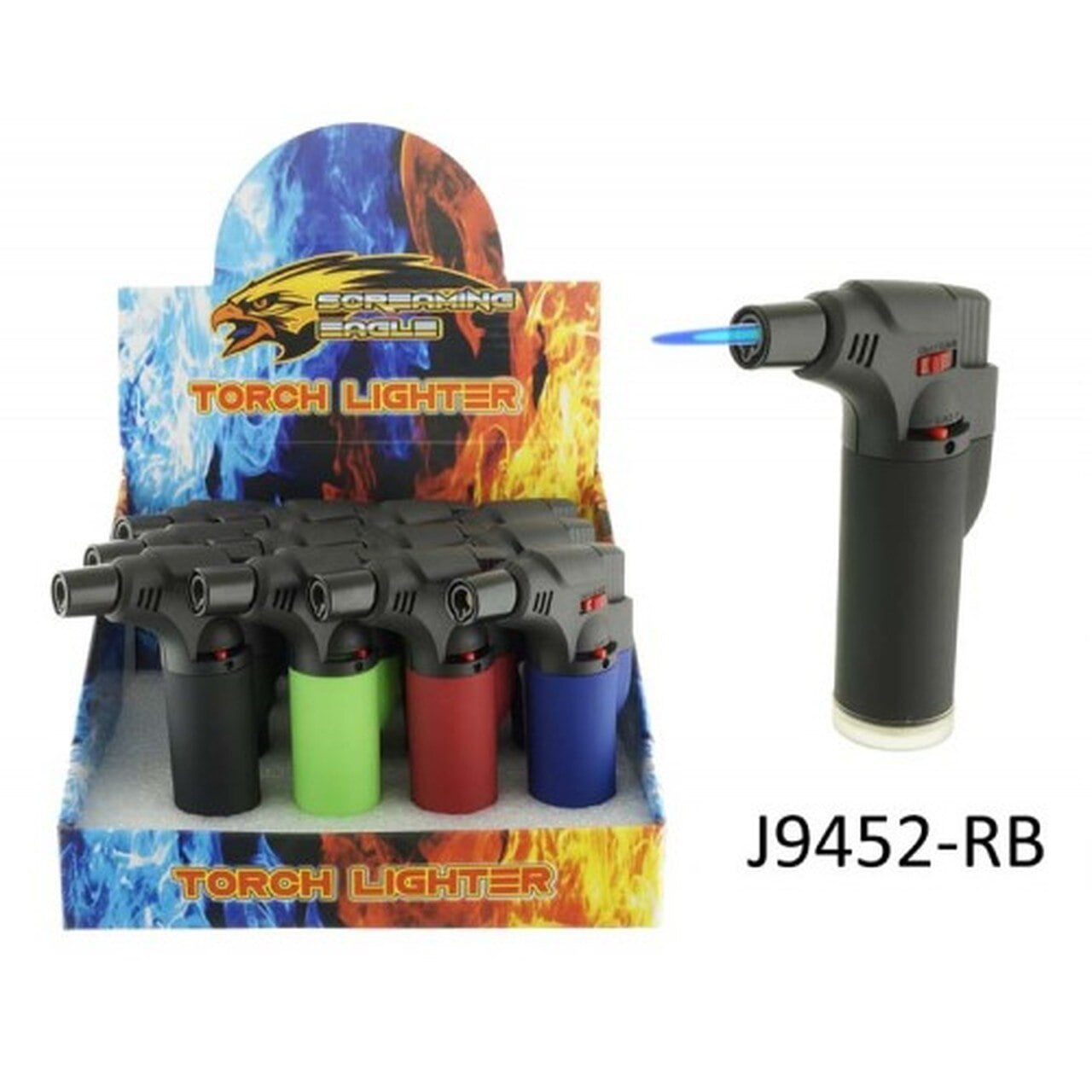 (2PC) Screaming Eagle Jet Blow Torch Lighter Steel and ABS Camping