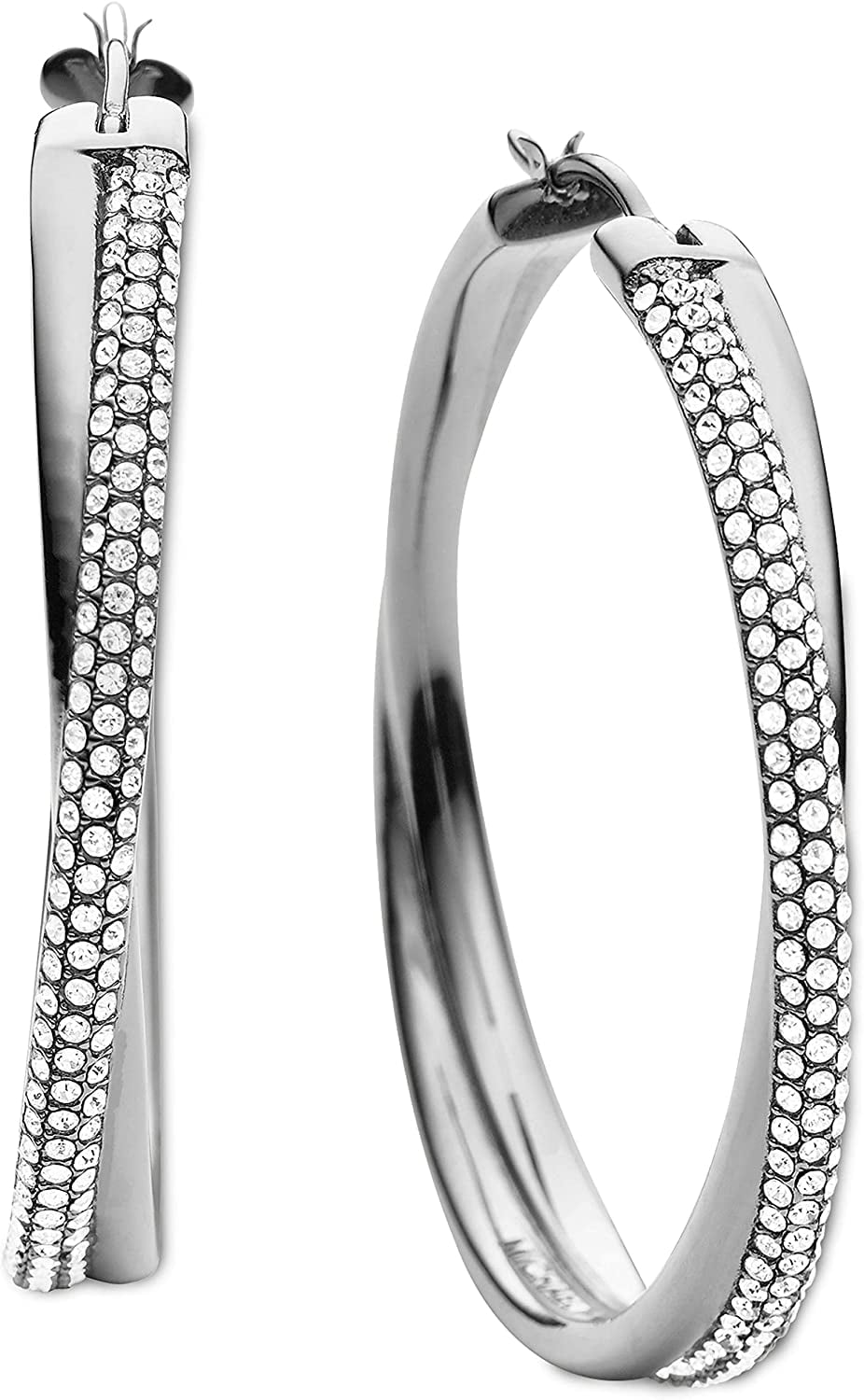michael kors hoop earrings with diamonds