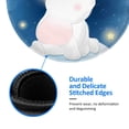 thumbnail image 5 of Disketp Cute Elephant Sitting In The Moon With Little Bunny Small Mouse Pad 7.9x7.9 Inches,Washable Round Mousepad For Office Laptop Computer,Non-Slip Rubber Base Mouse Pads For Wireless Mouse, 5 of 9