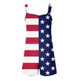 thumbnail image 4 of Women's Jumpsuit Short for Independence Day Adjustable Short Overalls Loose Wide-Leg Jumpsuit with Pockets Beach Summer Clothing, 4 of 6
